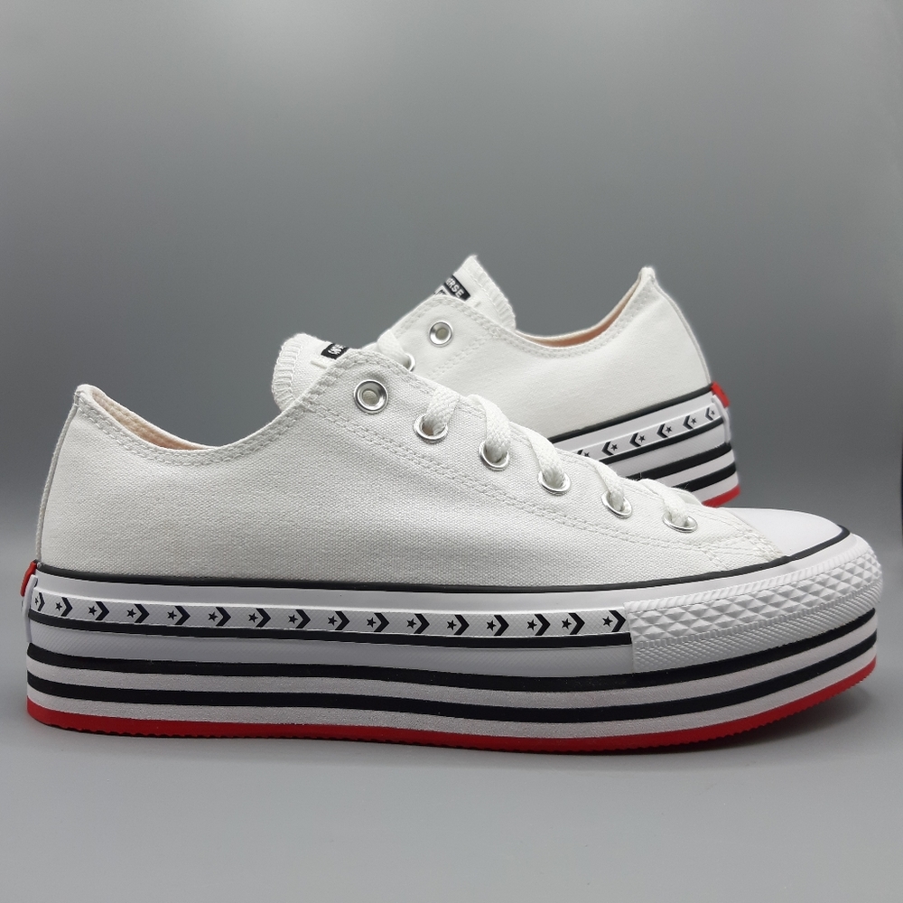 Converse All Star Platform Layer White Logo Play